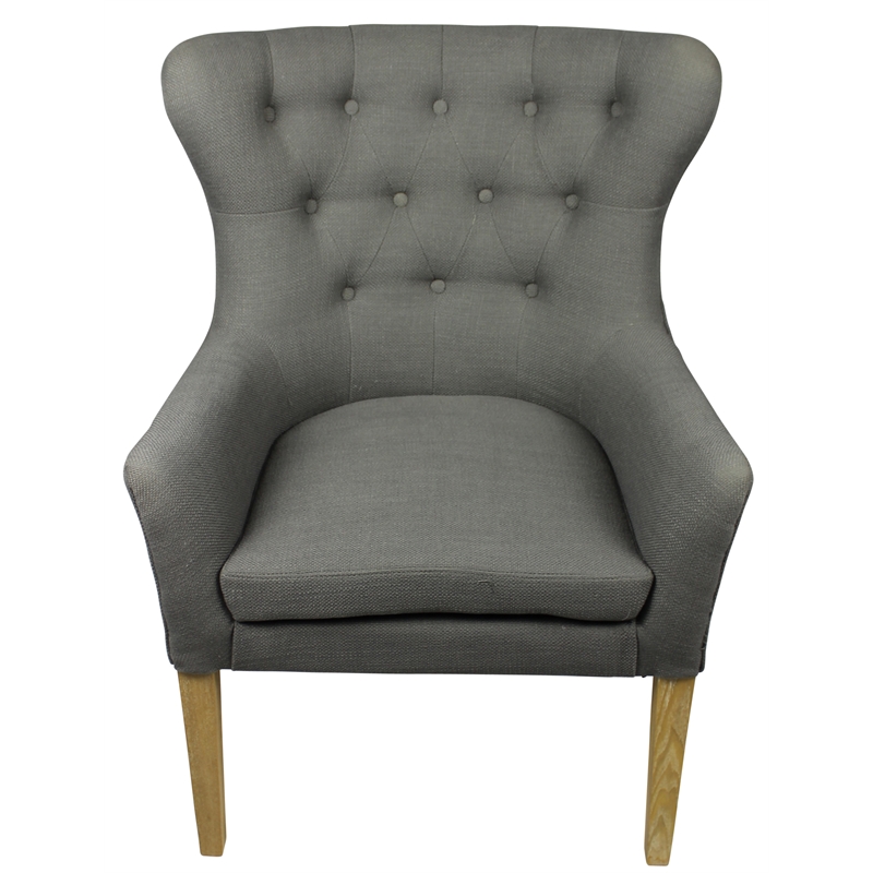 Ashton Arm Chair Upholstered in Charcoal Fabric