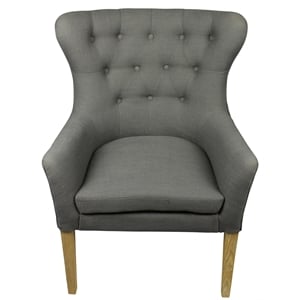 Ashton Arm Chair Upholstered in Charcoal Fabric