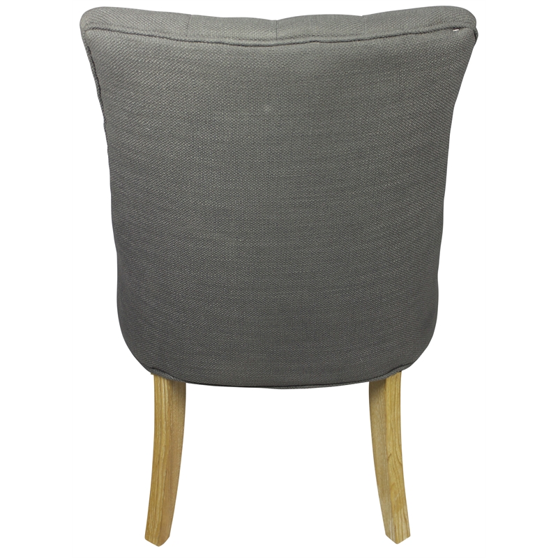 Blythe Side Chair Upholstered in Charcoal Fabric