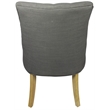 Blythe Side Chair Upholstered in Charcoal Fabric