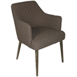Diamond Style Stitched Chair in Gray Fabric