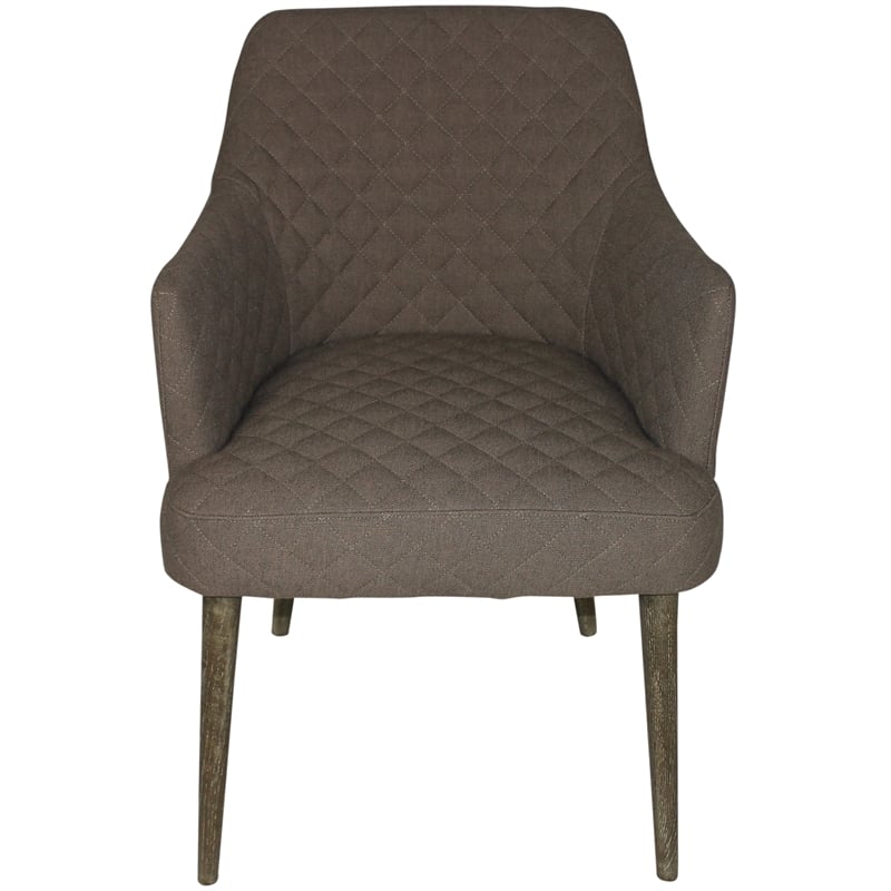 Diamond Style Stitched Chair in Gray Fabric