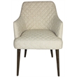 Diamond Style Stitched Chair Upholstered in Natural Fabric
