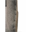 Phil Exposed Wood Arm Chair Upholstered in Gray Fabric with Nail Trim