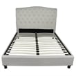 Essex Queen Platform Bed Upholstered in Beige Fabric