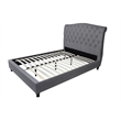 Essex Queen Platform Bed Upholstered in Gray Fabric