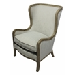 Shelly  Lounge Arm Chair Upholstered in Natural Fabric