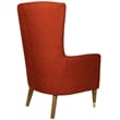 Adams Lounge Chair Upholstered in Orange Fabric