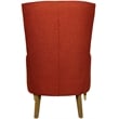 Adams Lounge Chair Upholstered in Orange Fabric