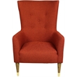 Adams Lounge Chair Upholstered in Orange Fabric