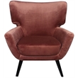 Ramsey Lounge Chair Upholstered in Red Velvet