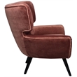 Ramsey Lounge Chair Upholstered in Red Velvet