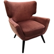 Ramsey Lounge Chair Upholstered in Red Velvet