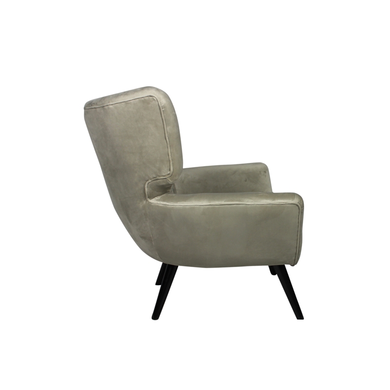 Ramsey Upholstered Lounge Chair in Gray Fabric
