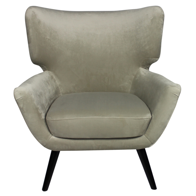 Ramsey Upholstered Lounge Chair in Gray Fabric
