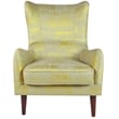 Applecross Occasional Solid Wood Chair Upholstered in Yellow Fabric