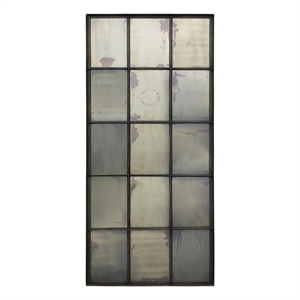 Sheridan Antique Mirror in Gray Metal