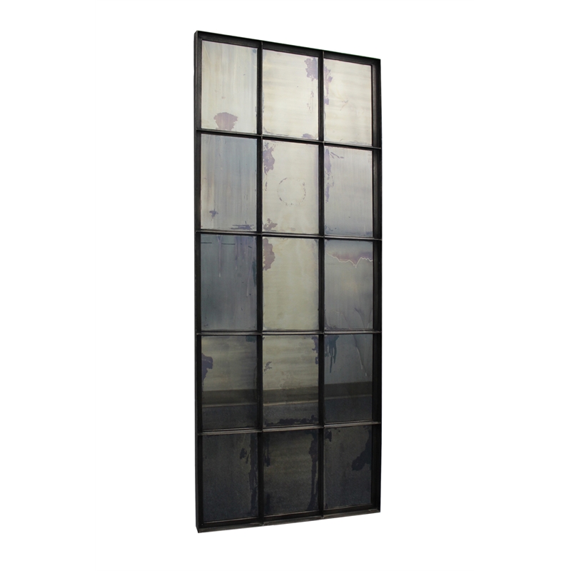 Sheridan Antique Mirror in Gray Metal