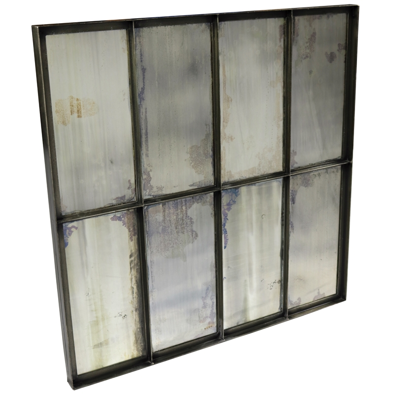 Sheridan Antique Mirror in Gray Metal - 40