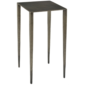 Noah Cast Iron Side Table in Nickel