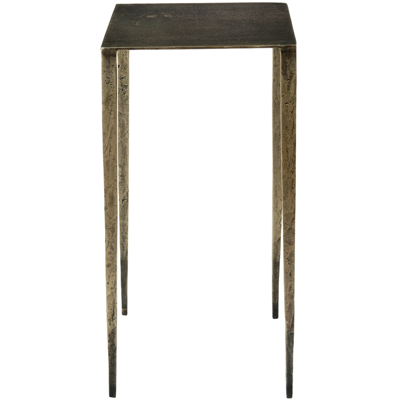 Noah Cast Iron Side Table in Nickel