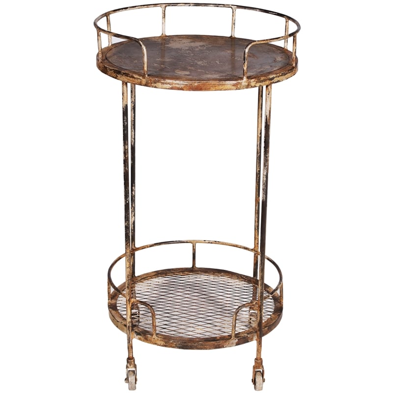 Sheridan Kelso Cast Iron Bar Trolley in Brown