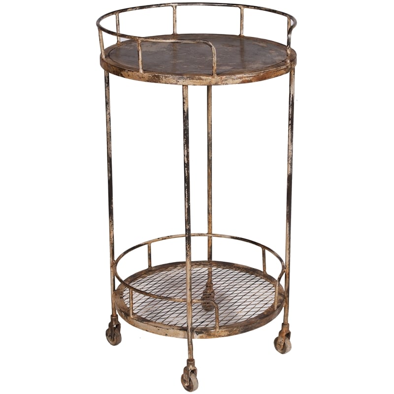 Sheridan Kelso Cast Iron Bar Trolley in Brown
