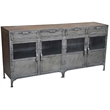 Sheridan Metal Buffet with 4 Drawers and 4 Doors in Gray