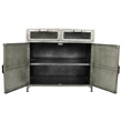 Sheridan Metal Buffet with 2 Drawers and 2 Doors in Gray