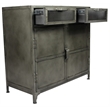 Sheridan Metal Buffet with 2 Drawers and 2 Doors in Gray