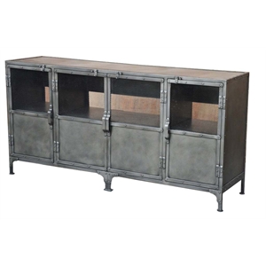 Sheridan Metal Media Console 61&quot in Gray
