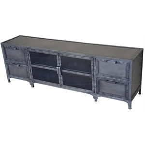 Sheridan Metal Media Cabinet in Gray