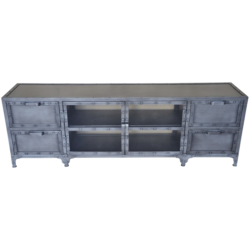 Sheridan Metal Media Cabinet in Gray