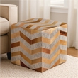 Kobe Pouf Upholstered in Red Fabric