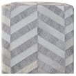 Kobe Pouf Upholstered in Gray Fabric