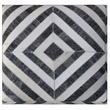 Nyla Pouf Upholstered in Gray/Ivory Fabric