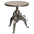 Sheridan Adjustable Round Metal Gathering Table in Gray