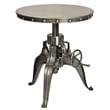 Sheridan Adjustable Occasional Side Table in Gray Metal