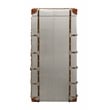 Pilot 4-Drawer Chest Lift Top & Leather Accents Solid Wood w/ Aluminum Cladding