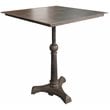Nina Cast Iron Square Bistro Table in a Modern Brown Finish on Metal