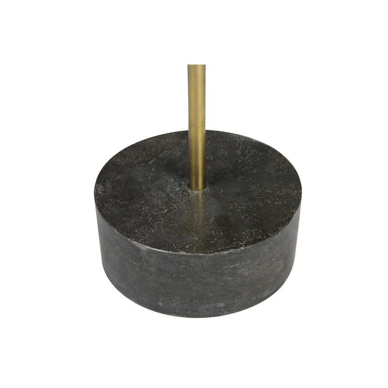 Aliso Tipton Solid Wood End Table with Steel and Marble Base in Brown - 26