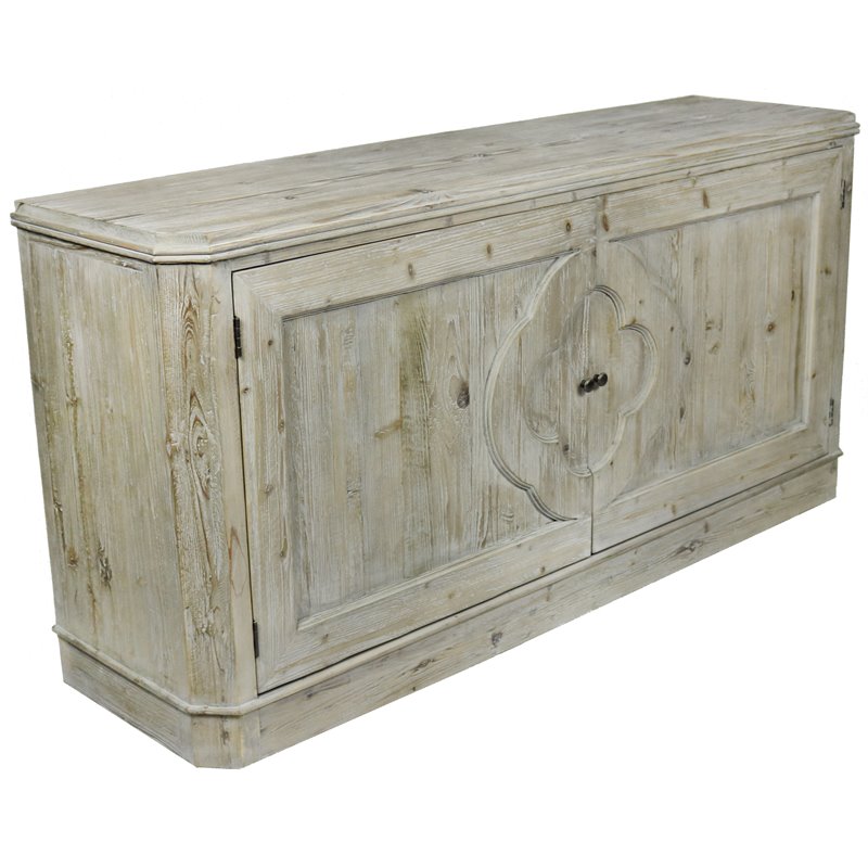 Aliso Chester Reclaimed Pine Solid Wood 2 Door Sideboard in Ivory