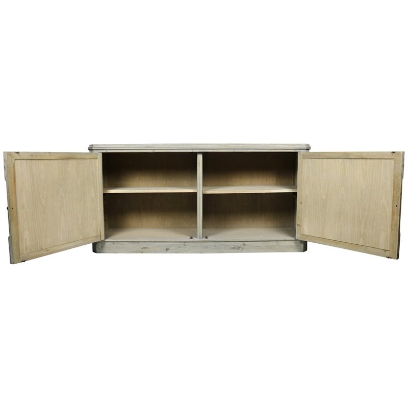 Aliso Chester Reclaimed Pine Solid Wood 2 Door Sideboard in Ivory