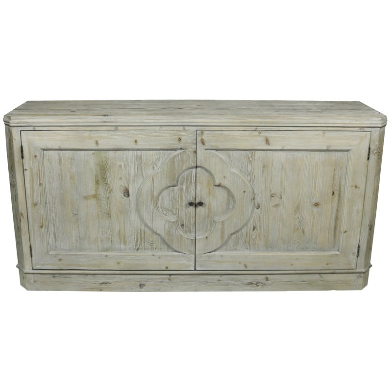 Aliso Chester Reclaimed Pine Solid Wood 2 Door Sideboard in Ivory