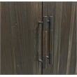 Peyton Reclaimed Pine Wood 4 Door Sideboard on Cast Iron Base in Dark Brown