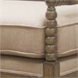 Wyndham Solid Wood Occasional Chair Upholstered in Ivory Linen Fabric