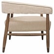 Quinn  Arm Chair with Solid Wood Frame Upholstered in Ivory Fabric