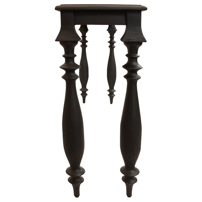Carmenita Upstone Mango Solid Wood Console Table in Antique Black