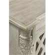 Carmenita Carlyle Solid Wood 4 Door Sideboard with Glass Inserts in White