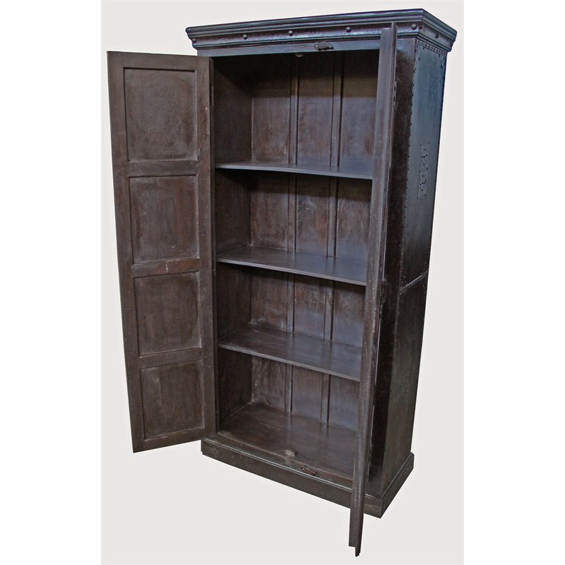 Pendleton Solid Wood 2 Door Cabinet in Brown